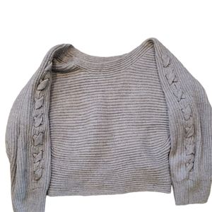 Gray batwing sweater.